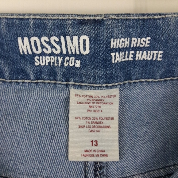 Mossimo High Rise Lace Trim Jean Shorts Daisy Duke - Picture 4 of 5